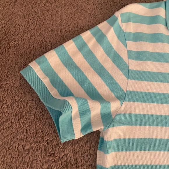 Polo Ralph Lauren Blue and White Striped Polo Shirt - Picture 6 of 7